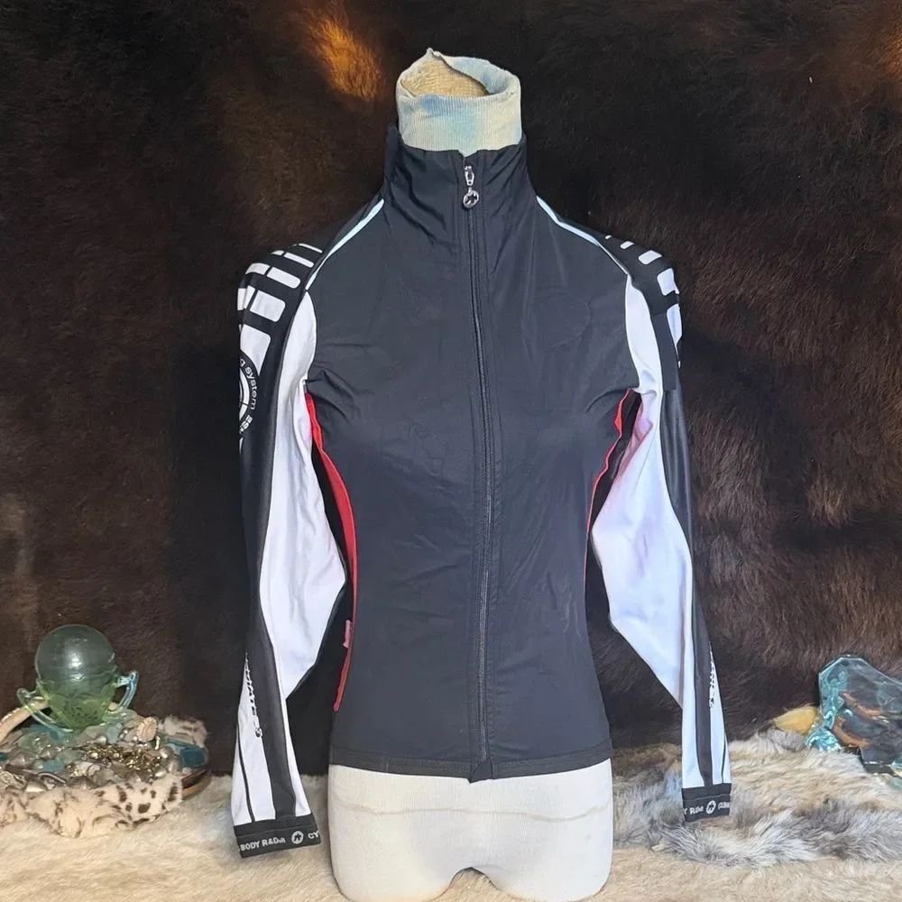 Women's Black and White cycling Jacket XS (6021) NWT